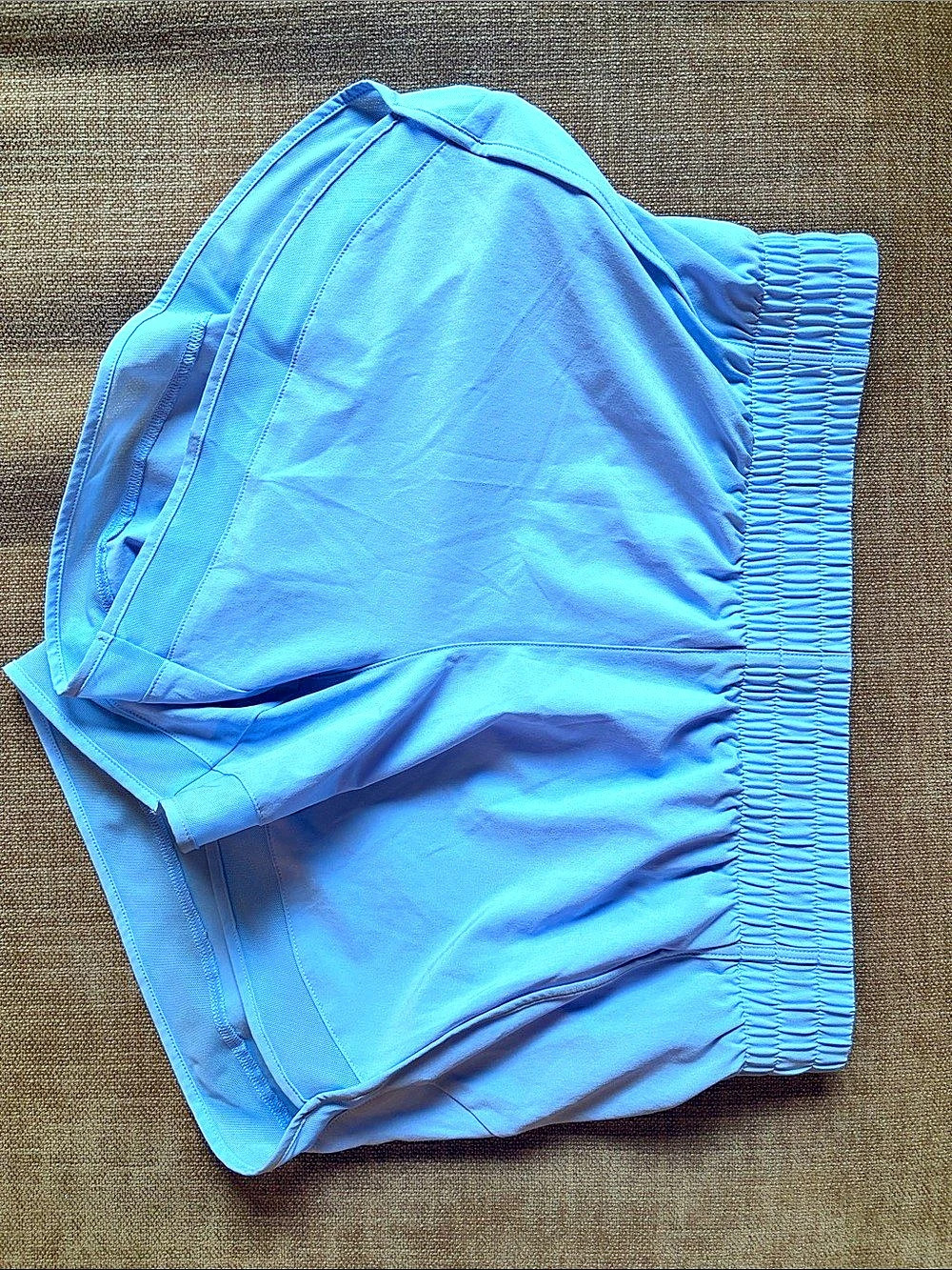 Athleta Mesh Racer Run 4" Short Athletic Shorts Blue Small